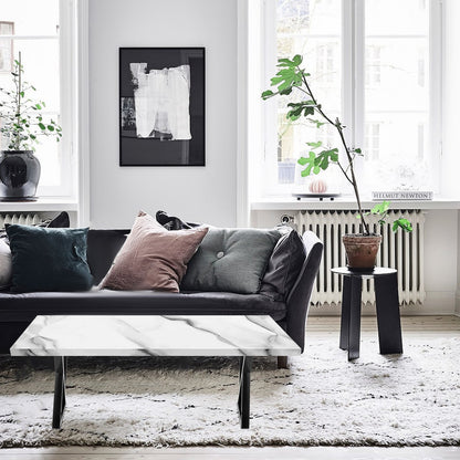 Metallbordsben Set med 2 matbordsben Svarta skrivbordsben 28” Höjd 24” Bredd Bänkben Soffbordsben 1763lbs Lastkapacitet Stålbordsben Kraftig bas Modern (Zig Zag Style)
