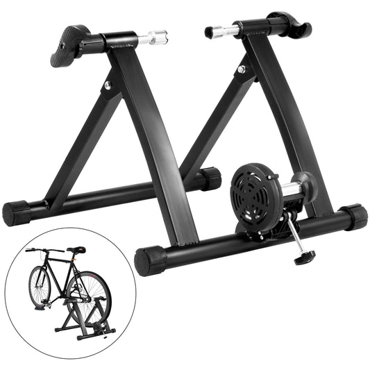 Bike Magnetic Turbo Trainer Home Trainer Bike Trainer Stativ med bullerreducerande hjul Vikbart justerbart inomhus Mountain & Road cyklar Fixed Gear Trainer 26" - 28", 700C hjul