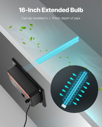 HVAC Air Purifier Whole House 36W 16 Inch UV Light In Duct For AC System