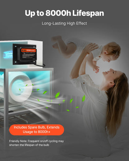 HVAC Air Purifier Whole House 18W 7 Inch UV Light In Duct For AC System