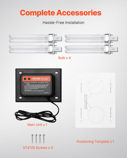HVAC Air Purifier Whole House 18W 7 Inch UV Light In Duct For AC System