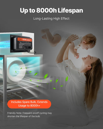 HVAC Air Purifier Whole House 72W 16 Inch UV Light In Duct For AC System