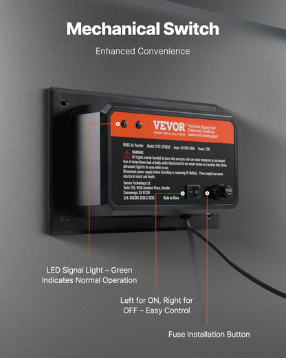 HVAC Air Purifier Whole House 72W 16 Inch UV Light In Duct For AC System