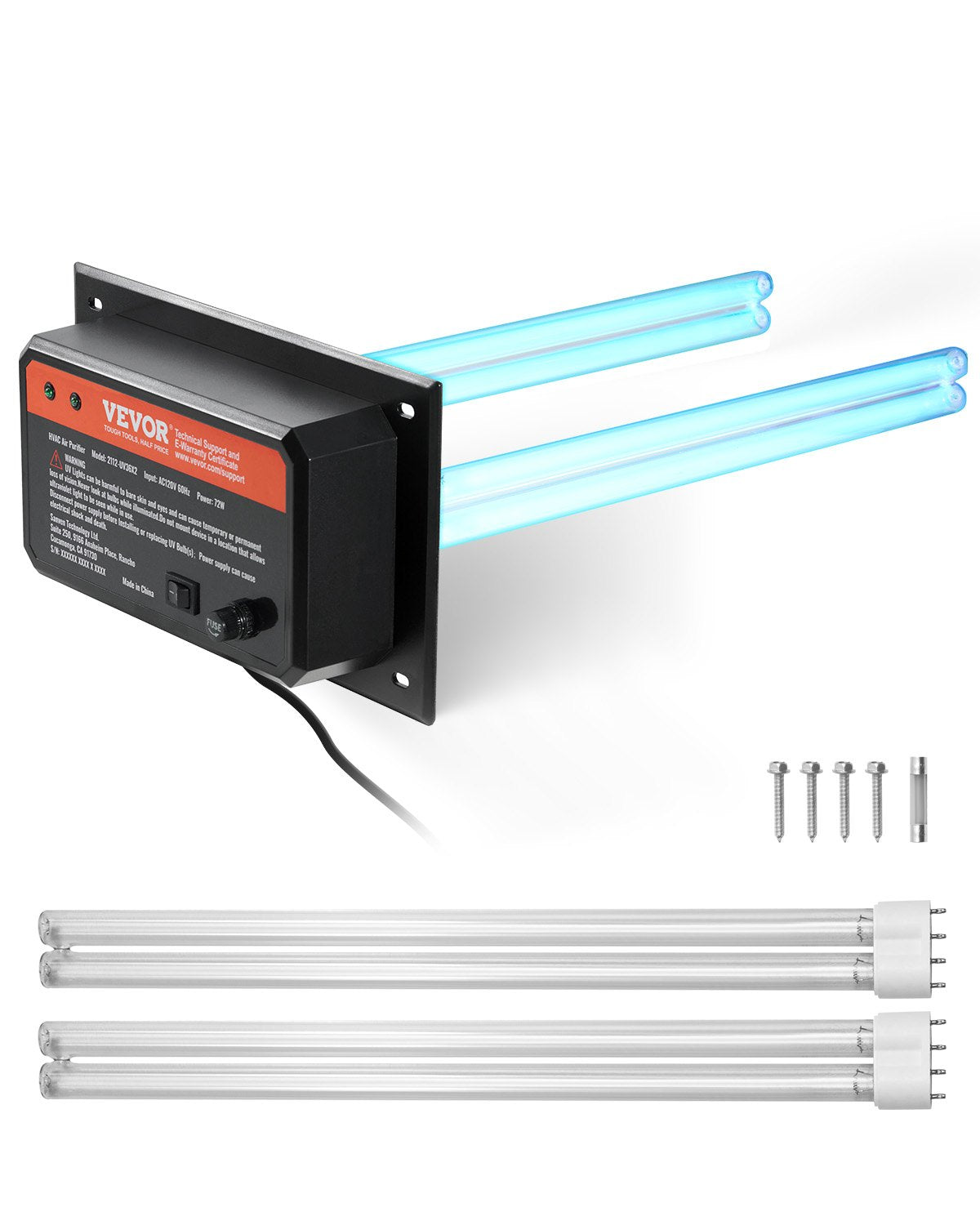 HVAC Air Purifier Whole House 72W 16 Inch UV Light In Duct For AC System