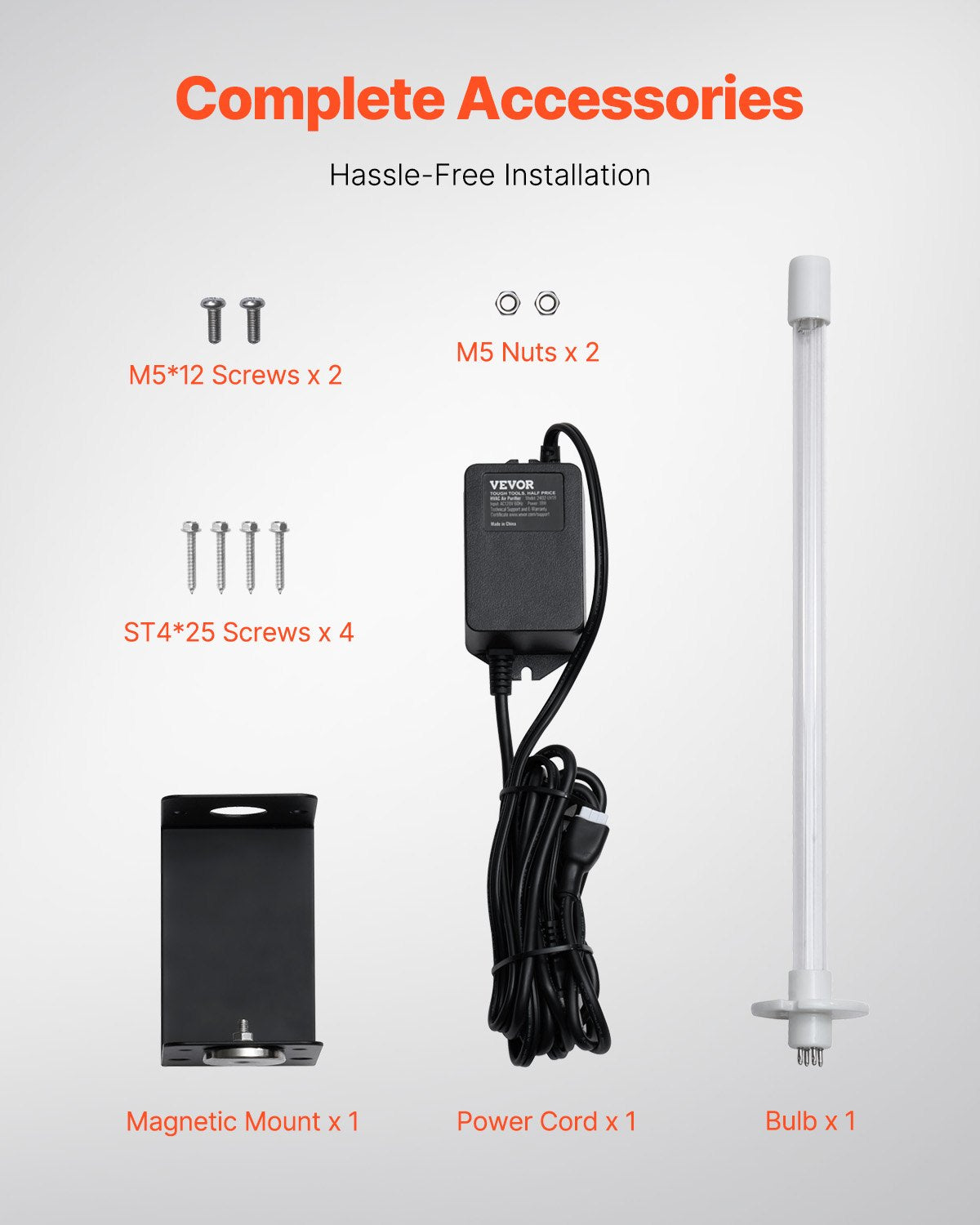 HVAC Air Purifier 18W 14 Inch UV Light Coil Cleaner with Magnet in Duct