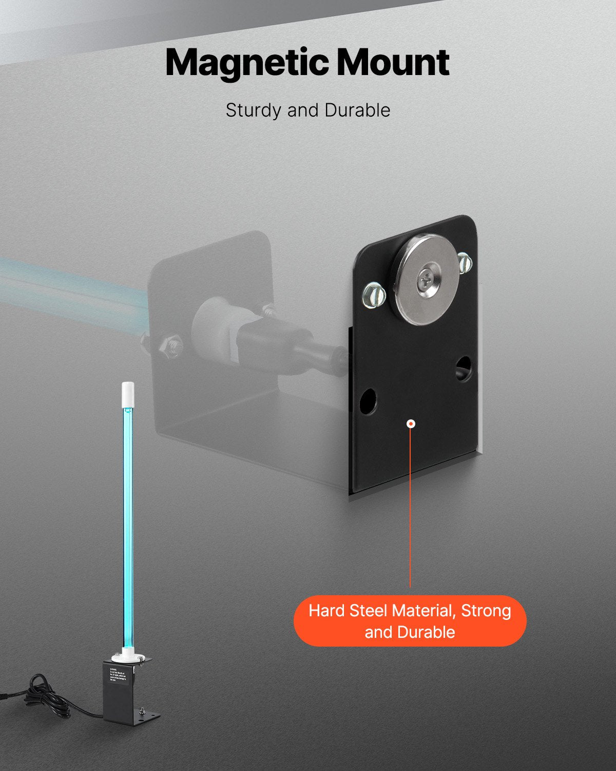 HVAC Air Purifier 25W 17 Inch UV Light Coil Cleaner with Magnet in Duct