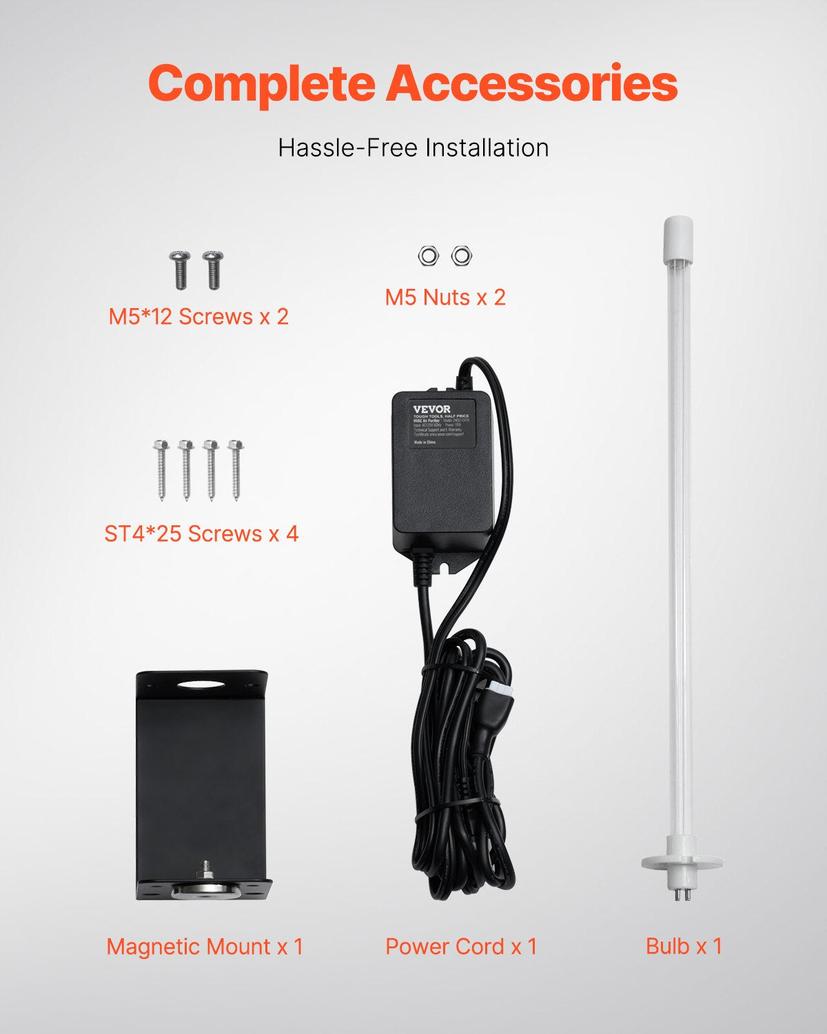 HVAC Air Purifier 25W 17 Inch UV Light Coil Cleaner with Magnet in Duct