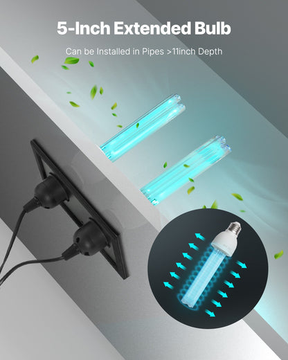 HVAC Air Purifier Whole House 50W 5 Inch UV Light In Duct For AC System