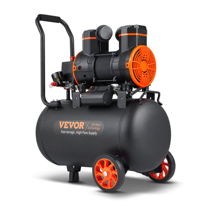 Luftkompressor 9,3 gallon 1800W 5,12 CFM@ 90PSI 70 dB Ultra tyst oljefri