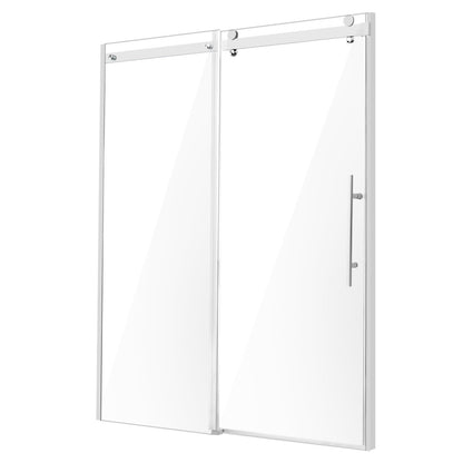 Frameless Shower Door 58-59" x 75" SGCC Tempered Glass 5/16" Chrome