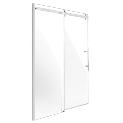 Frameless Shower Door 58-59" x 75" SGCC Tempered Glass 5/16" Chrome