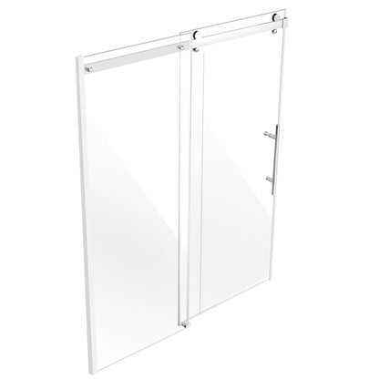 Frameless Shower Door 58-59" x 75" SGCC Tempered Glass 5/16" Chrome