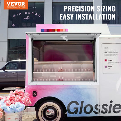 48"L x 36"W Koncessionsställ Servering Fönster Food Truck Service Markis