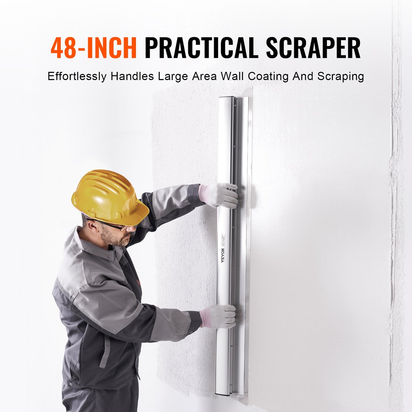 Gipsskimningsblad, 48 tums utjämningskniv, blad i rostfritt stål & kropp av aluminiumlegering Professionell skimcoat-verktyg för gipsskivor, tork-/gipsskivor, för gipsskivor/väggskivor/gipsskivor