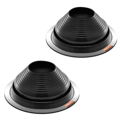 2 st Metalltakrör Blinkande stövlar Passar 6"-11" Pipe High Temp Black EDPM