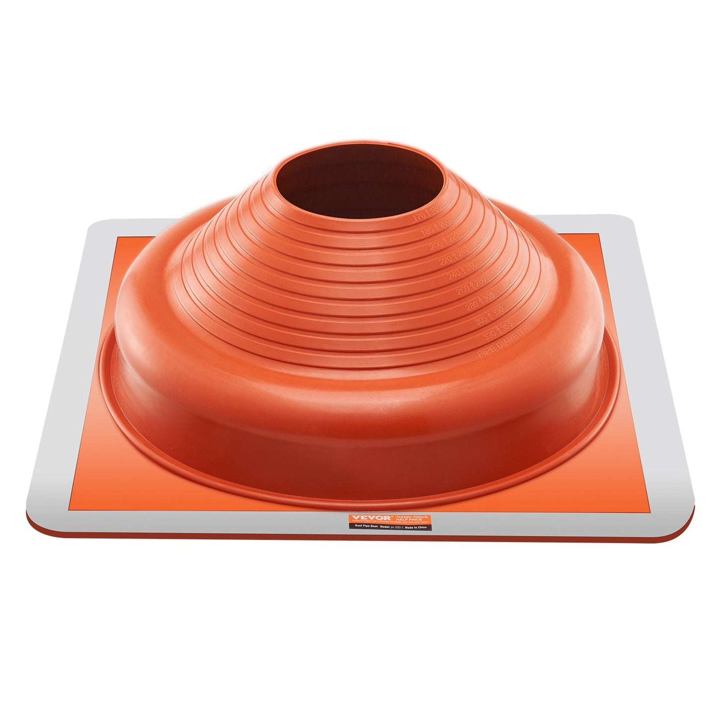 2pcs Metal Roof Pipe Flashing Boot Fits 6-3/4"-14" Pipe High Temp Silicone