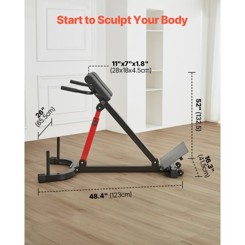 Roman Chair Back Extension Hyperextension Bench Multifunction Adjustable | EU