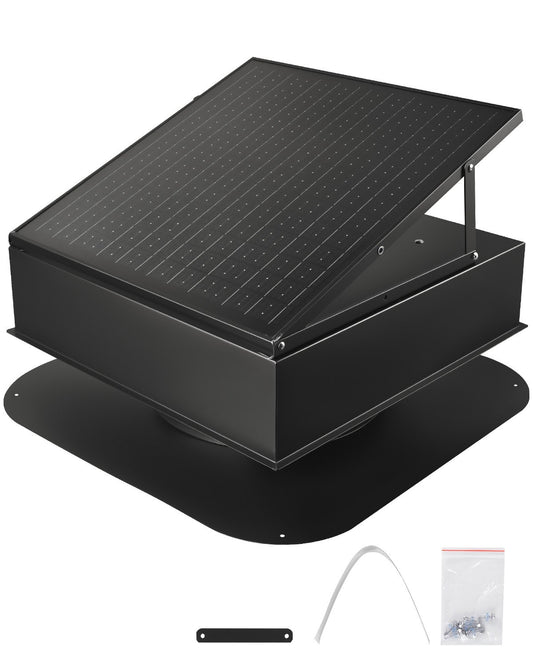 Solar Roof Attic Exhaust Fan 35W with Smart Thermostat Brushless Motor