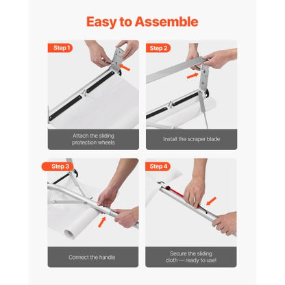 snötakskrapa, 22 cm aluminiumblad, 1,58-9,13 m justerbar takkrappa med hjul och skjutdörr, lätt snöborttagningsverktyg för lövborttagning och skräpborttagning på hustak |  EU