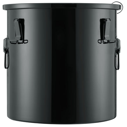 Fritös fetthink, 10 Gal Oljebortskaffning Caddy Rostfritt stål Fritös Oljehink Rostsäker beläggning, oljetransportbehållare med lock, låsklämmor, filterpåse för varm matlagningsoljefiltrering, svart