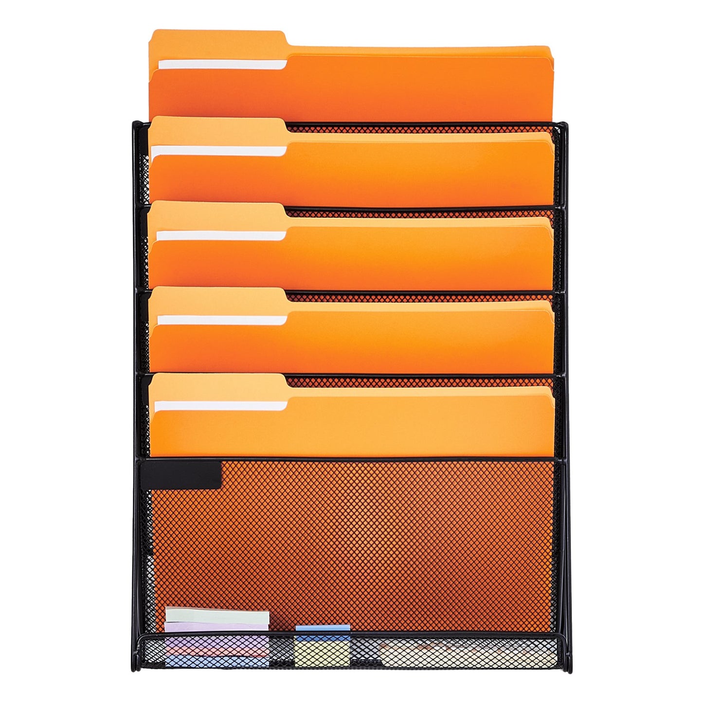 File Wall Rack Mesh Wall File Holder 1-Piece 6 Pockets for Office/School