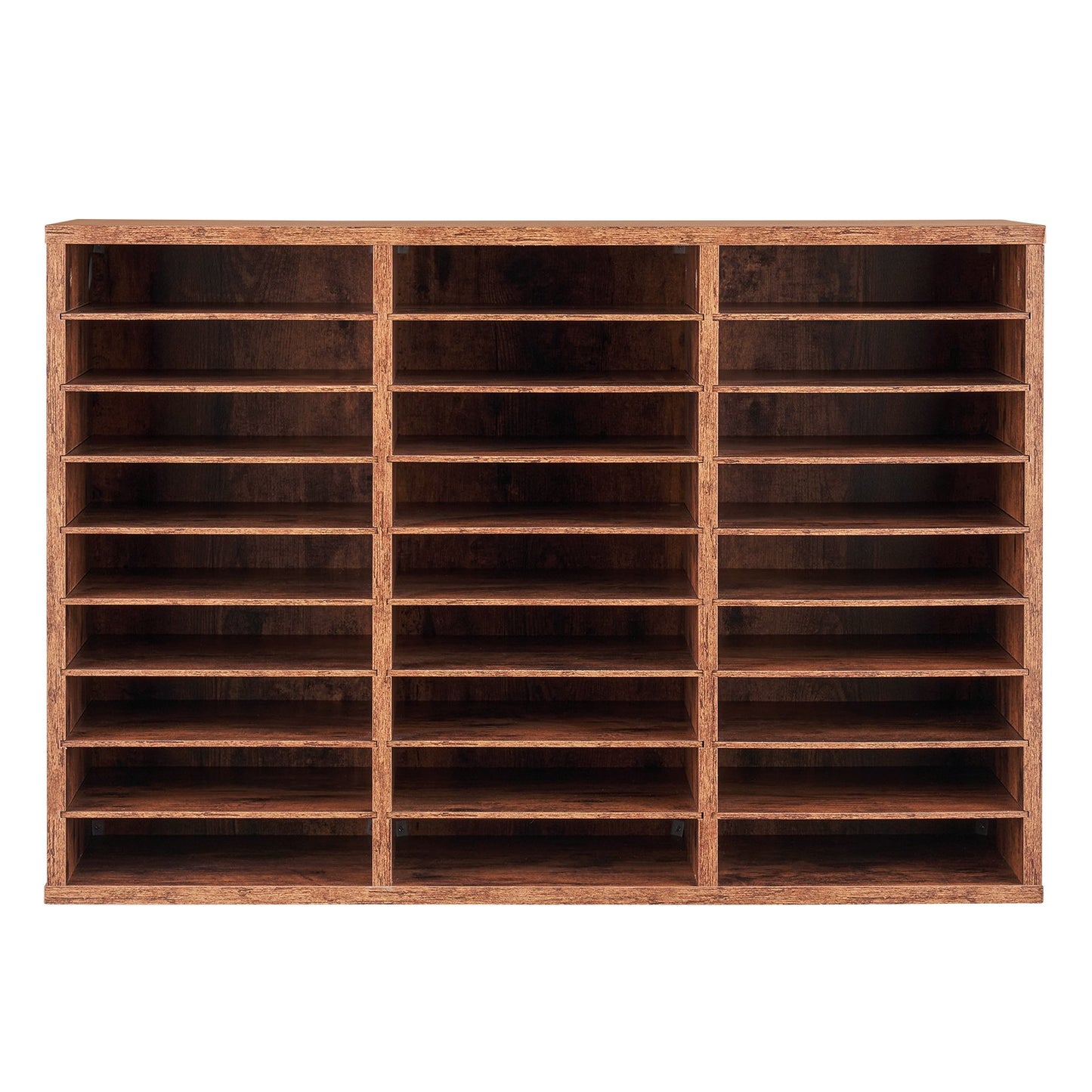 Trälitteratur Organizer 27 fack Avtagbara hyllor Mörkbrun