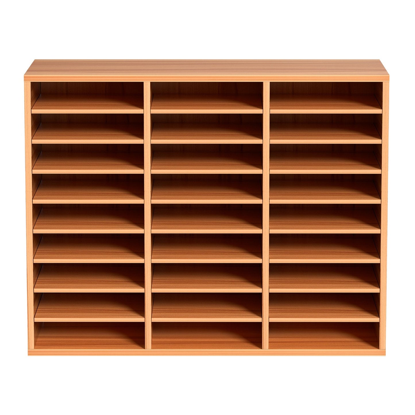 Wood Litteratur Organizer Filsorterare Pappersförvaringshållare 27 fack Vit