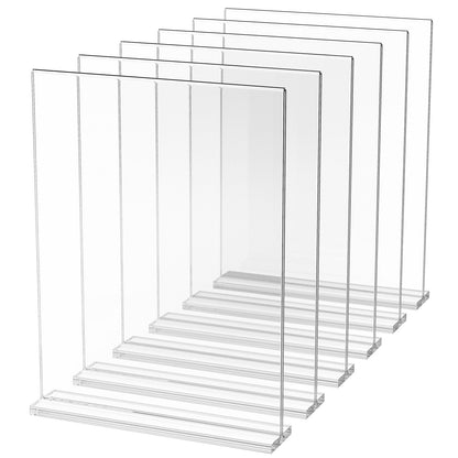 Akrylskylthållare 6-pack 8,5 x 11-tums dubbelsidig skyltstativ
