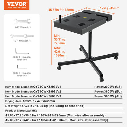 Flash-tork för screentryck 18x25 tums silkscreentork temperaturkontroll