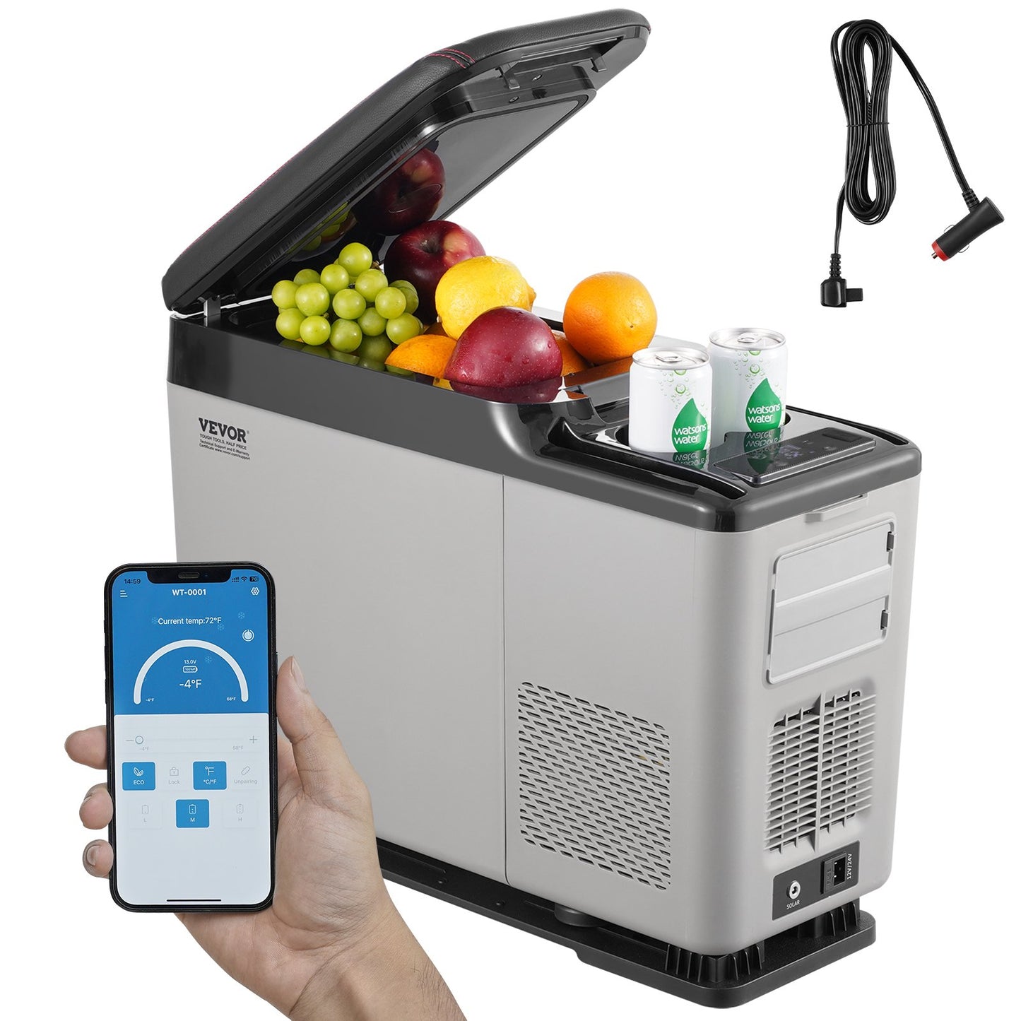 Portable Car Refrigerator Freezer Compressor 15L Single Zone for Car Home