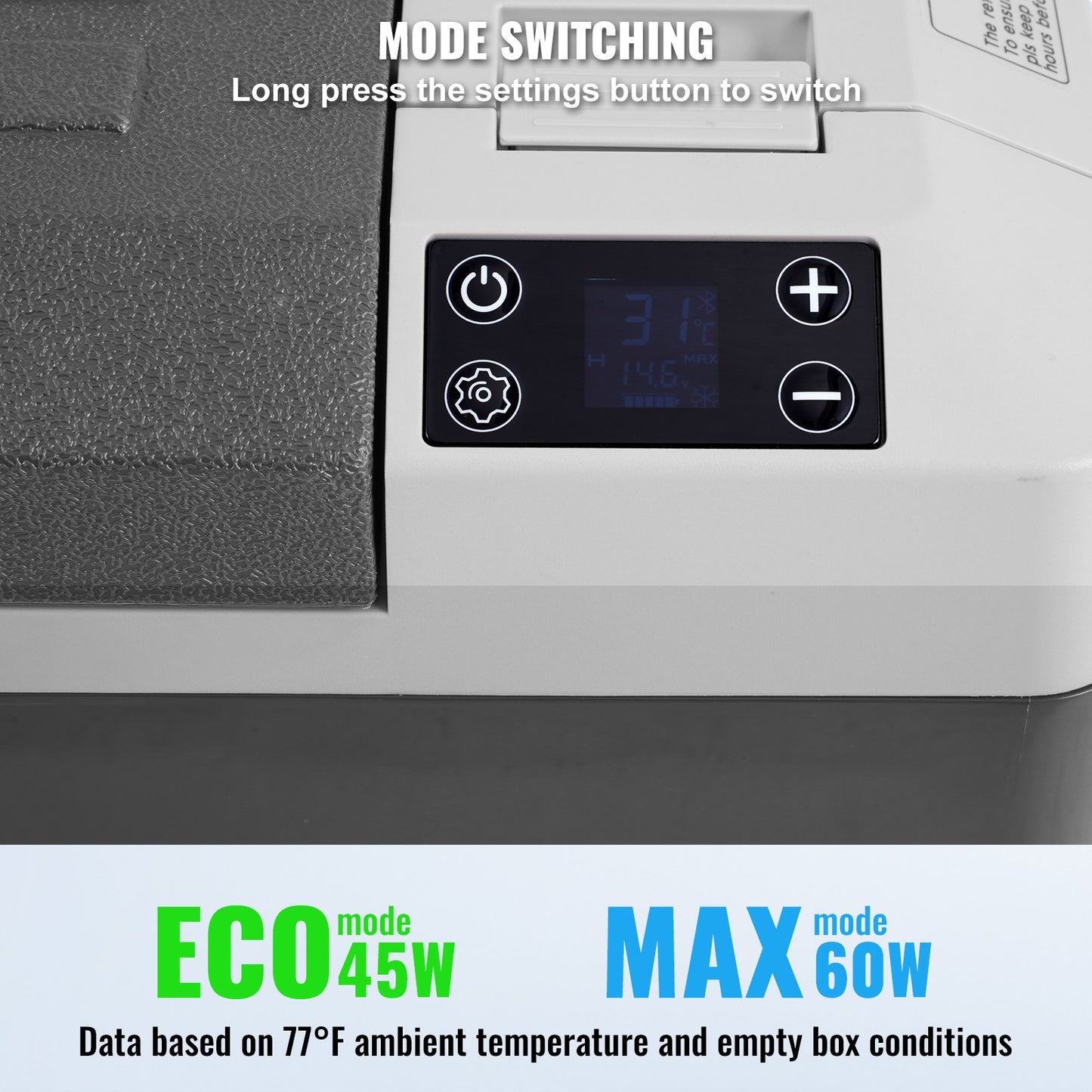 Bärbar Bil Kylskåp Frys Kompressor 25 L Single Zone för Bil Hem