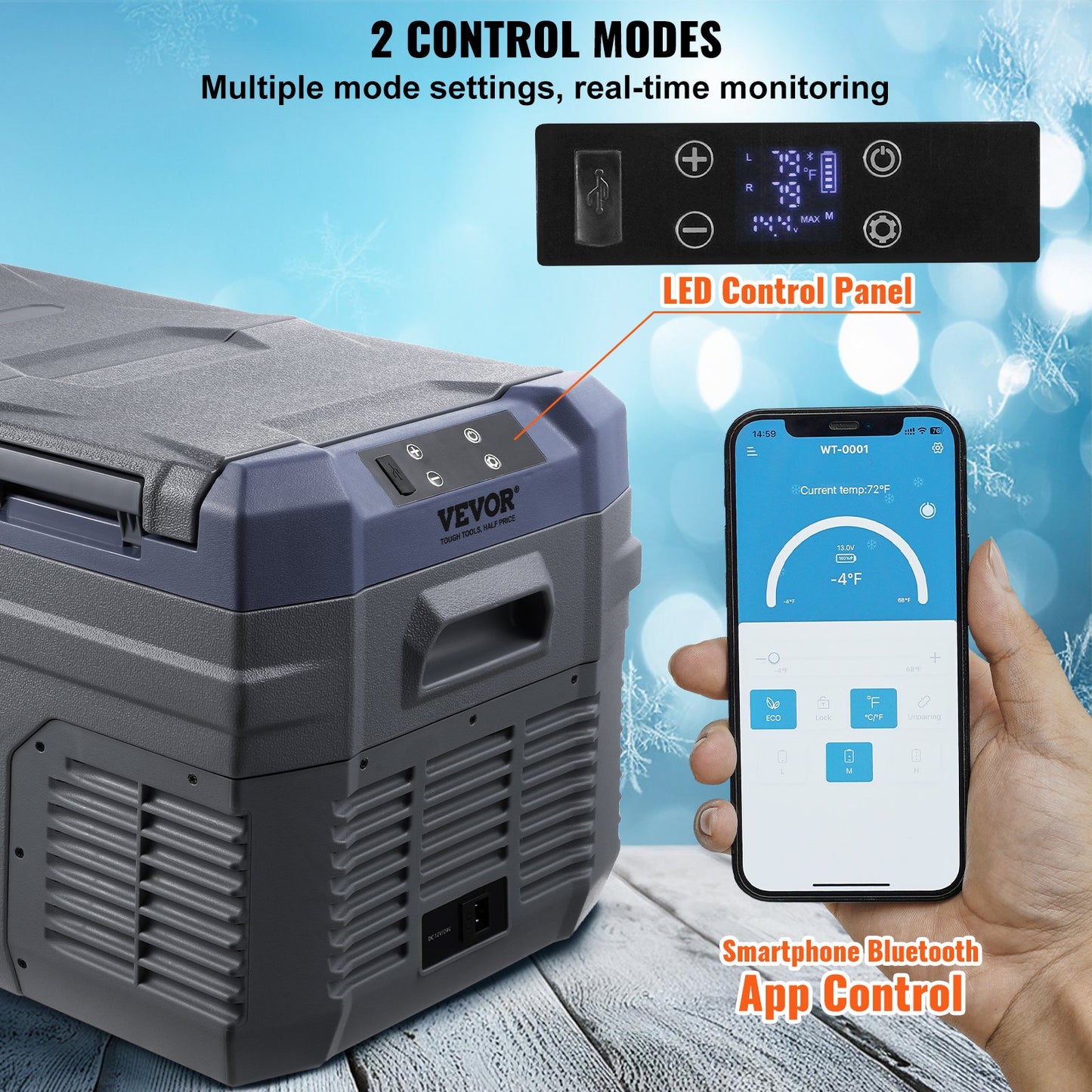 Portable Car Refrigerator Freezer Compressor 25 L Dual Zone for Motorhome