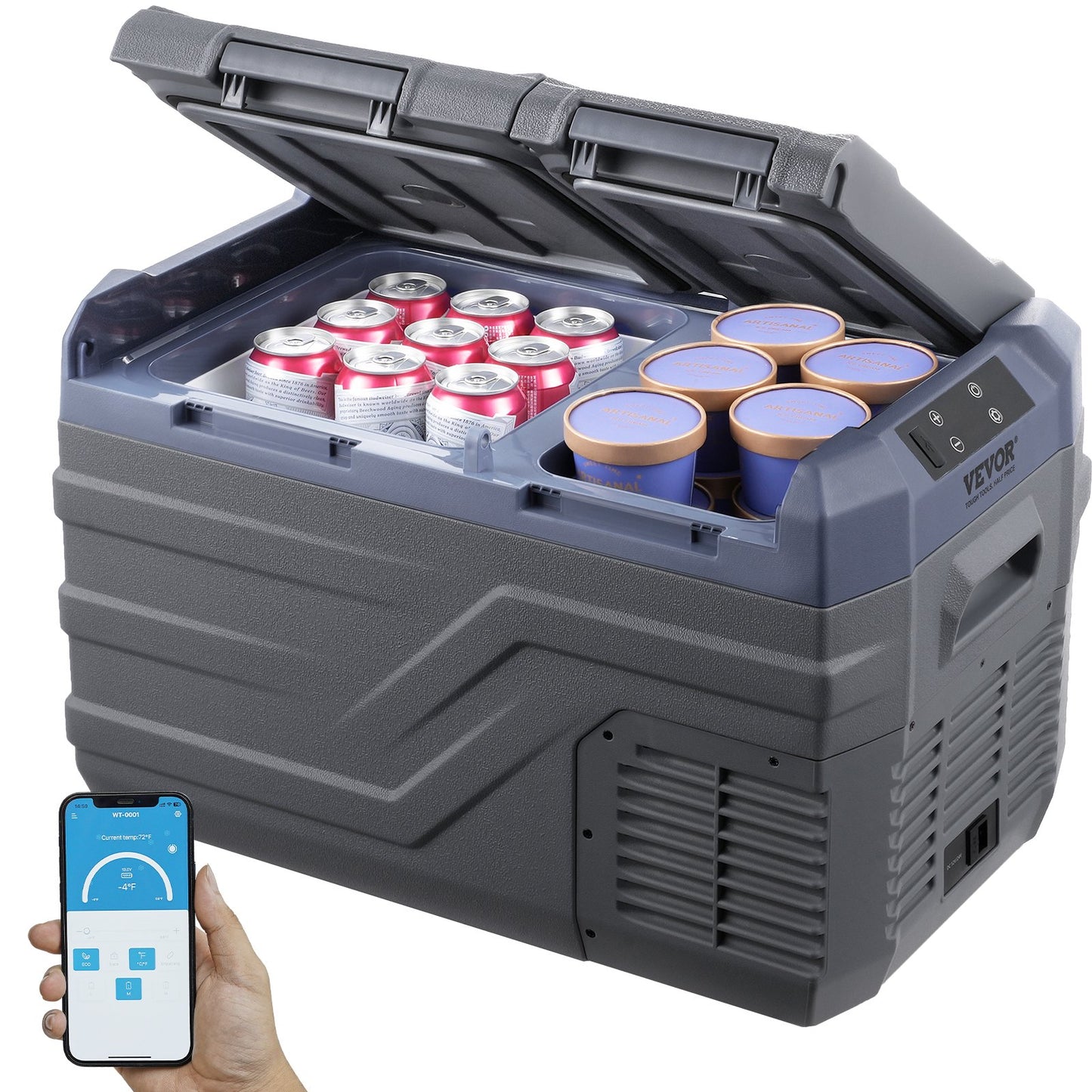 Portable Car Refrigerator Freezer Compressor 25 L Dual Zone for Motorhome