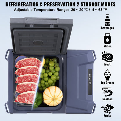 Portable Car Refrigerator Freezer Compressor 9 L Single Zone for Car Home