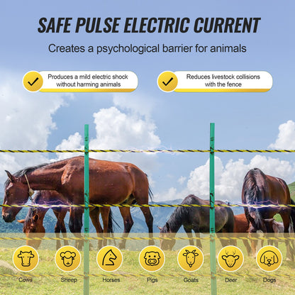 3366Ft 1026M Electric Fence Wire Fence Polywire Horse Cattle Livestock