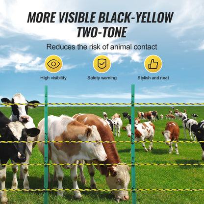 3366Ft 1026M Electric Fence Wire Fence Polywire Horse Cattle Livestock