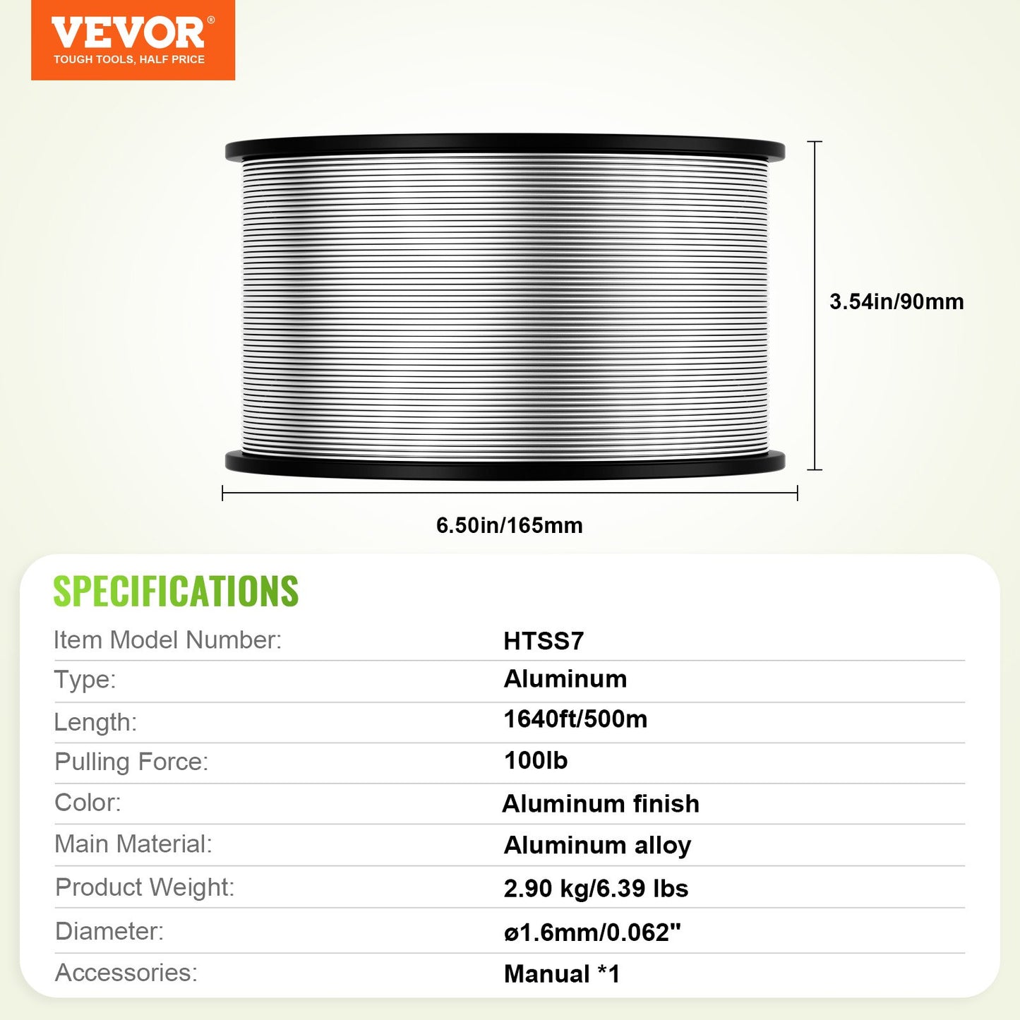 1640Ft 500M Aluminum Wire for Horse Livestock Electric Fencing