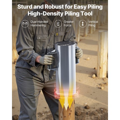 Manuell Stängselstolpsdrivare Kraftig T-stolpsstamp för Gård och Trädgård |  EU