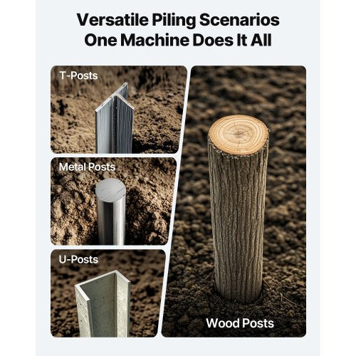 Manuell Stängselstolpsdrivare Kraftig T-stolpsstamp för Gård och Trädgård |  EU