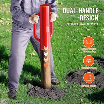 Fence post driver with handle 2.7 in inner diameter T post pounder
