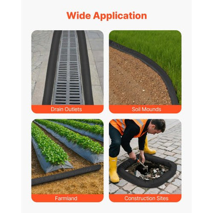 Sediment Filter Socks 4 pcs 5 inch x 10 feet Erosion Protection Drainage Protection | EU