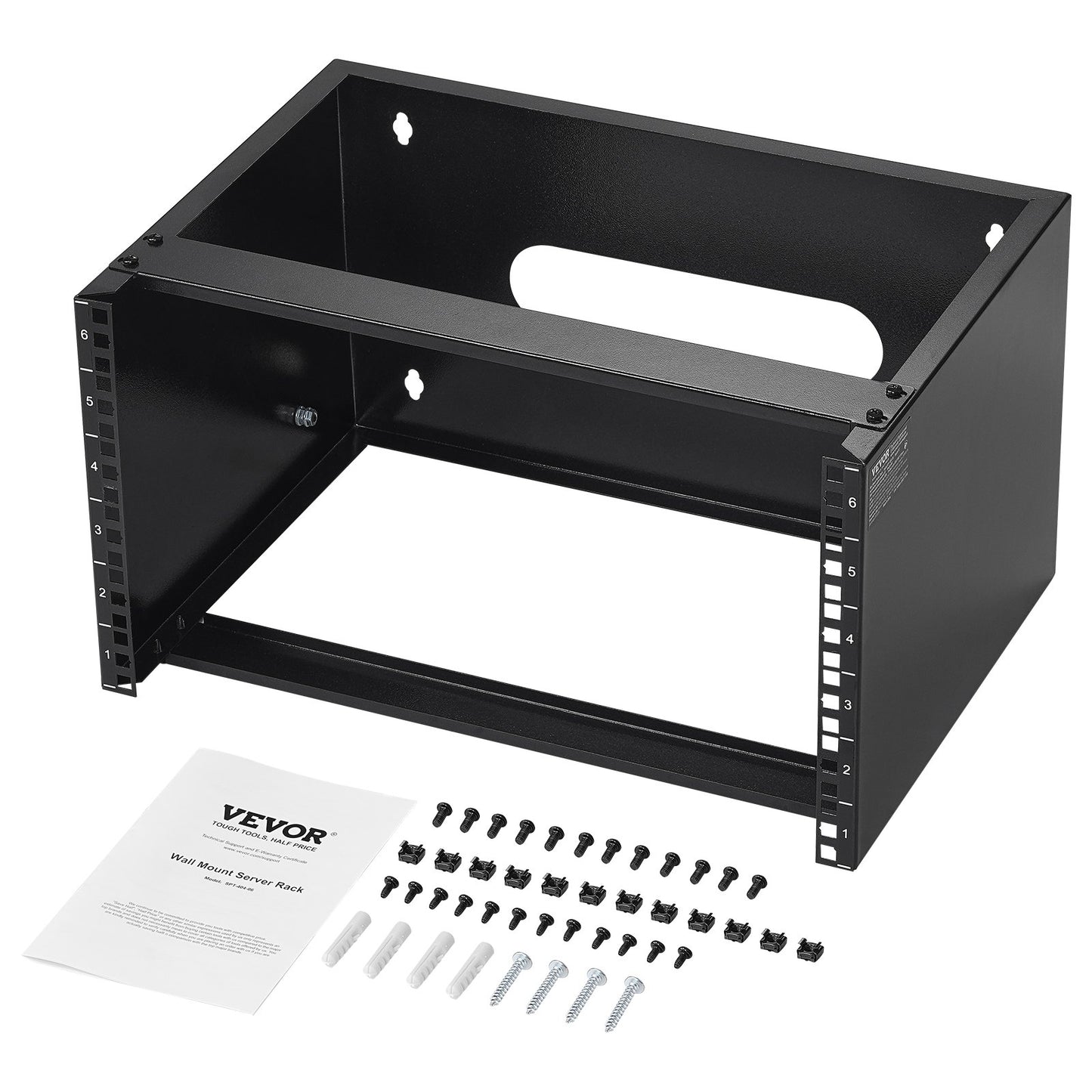 6U-Netzwerk-Rack zur Wandmontage, 14 Zoll/355,6 mm tiefes Server-Rack, 50 lbs/22,68 kg