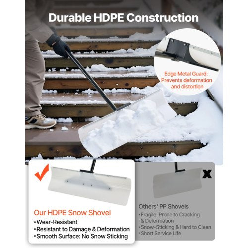 Plastic snow thrower 76 cm heavy duty winter snow plow for driveway | EU