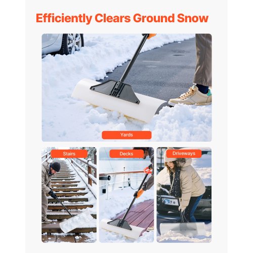 Plastic snow thrower 76 cm heavy duty winter snow plow for driveway | EU