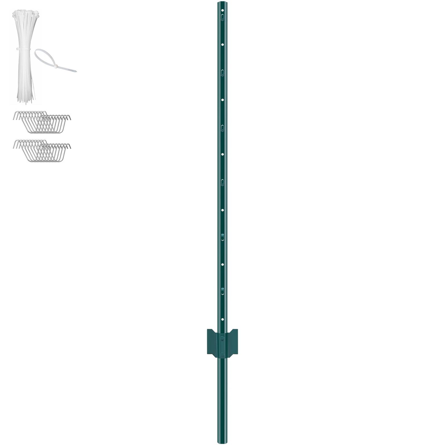 4 fot staketstolpe 10-pack T-stolpe Heavy Duty metall staketstolpar grön