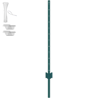 4 fot staketstolpe 10-pack T-stolpe Heavy Duty metall staketstolpar grön