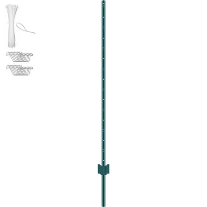 5 fot staketstolpe 10-pack T-stolpe Heavy Duty metall staketstolpar grön