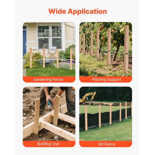 Trädgårdsstänger, 25 st 12,7×38,1×914,4 mm Mätningsstänger, Trädgårdsmarkstång med vass spets, Stödstång för granplantor, Skyltstolpar för Staket, Gränsgränser |  EU