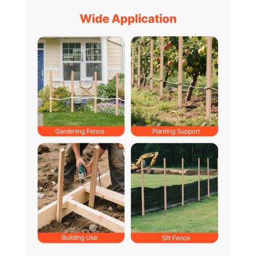 Trädgårdsstänger, 25 st 19,05×19,05×1219,2 mm Mätningsstänger, Trädgårdsmarkstång med vass spets, Stödstång för granplantor, Skyltstolpar för Staket, Gräsgränser |  EU