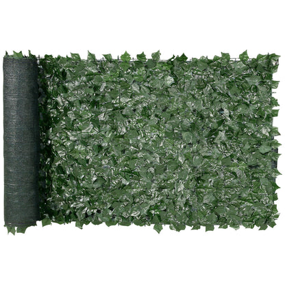 Ivy Privacy Fence, 990 x 2490 mm Artificial Green Wall Screen, Greenery Ivy Fence with Mesh Fabric and Reinforced Joint, Fake Hedges Vine Leaf Decoration for Outdoor Garden, Backyard